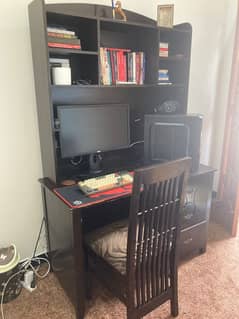 Computer Table and Book Shelf With Chair