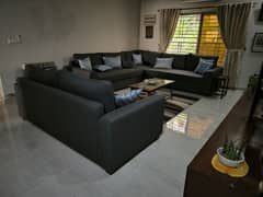 L shaped sofa with extra 3 seater