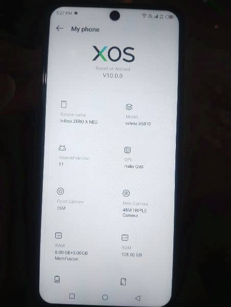 Infinx zero X neo 8+3=128 0