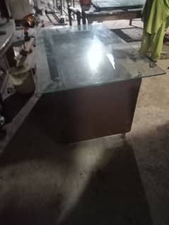 office table with glass top