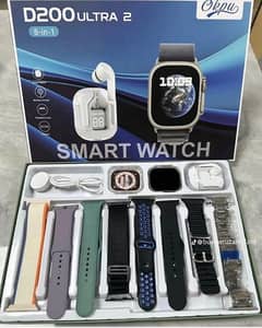 D200 ultra 2 Smart Watch with Bluetooth Earbuds