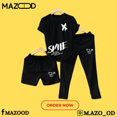 3 pcs mens trouser suit with nikkar and unique my style T shirt