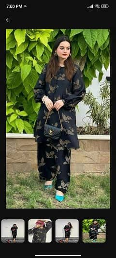 2 pcs women stitched suit 0