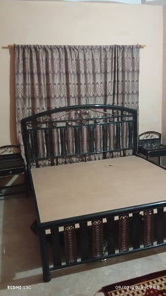 KING SIZE IRON BED WITHOUT MATTRESS (Good condition) 0