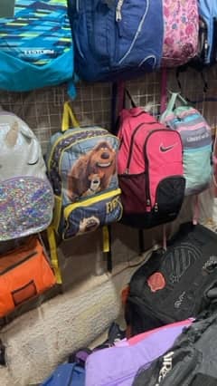 backpacks, office laptop files,ladies purses,etc