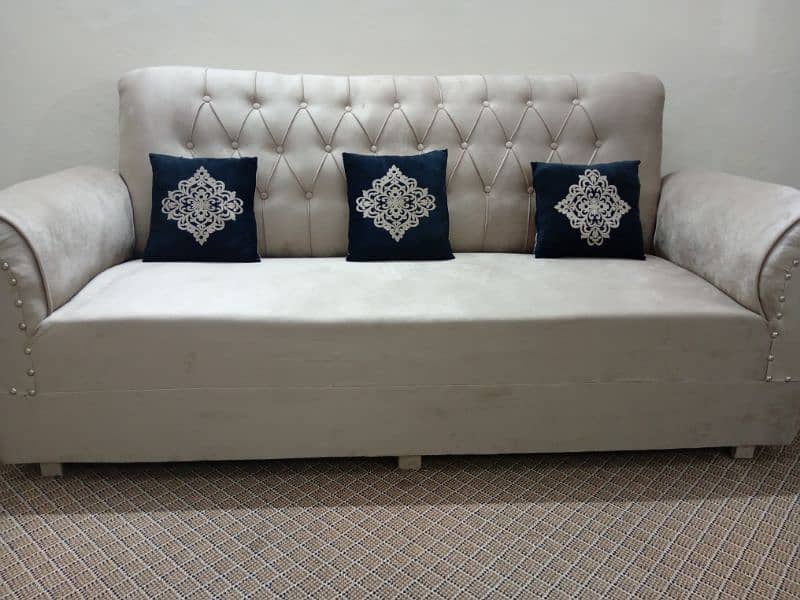 5 seater velvet sofa with cushion/ sofa set 4