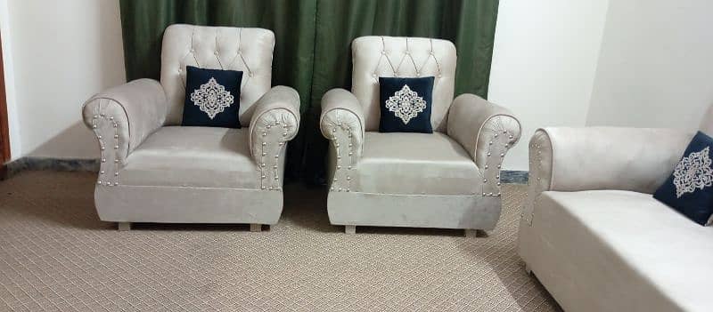 5 seater velvet sofa with cushion/ sofa set 10