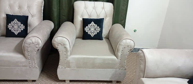 5 seater velvet sofa with cushion/ sofa set 12