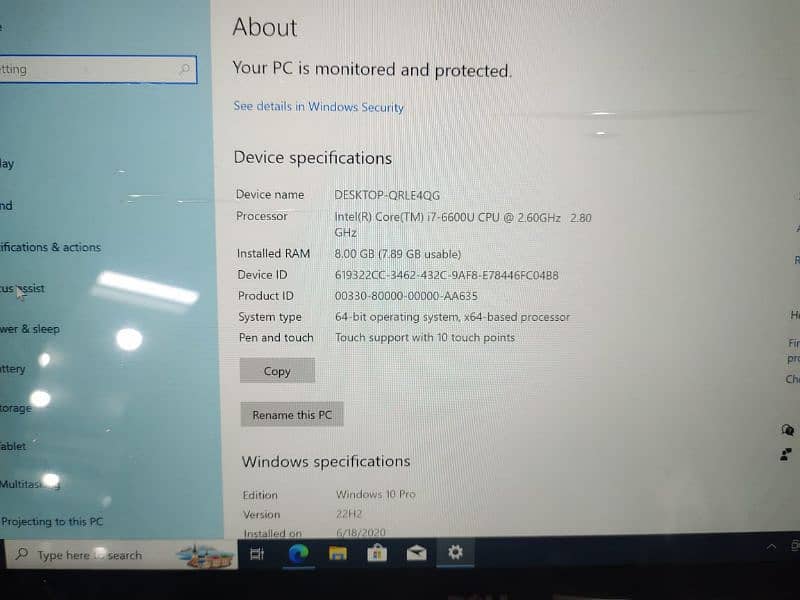 DELL LATITUDE 7470 CORE i7 6Th GENERATION TOUCH SCREEN 4