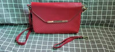 new leather red knitted formal/semiformal bag 0