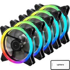 upHere Pack Off 5 120mm RGB Series Case Fan,