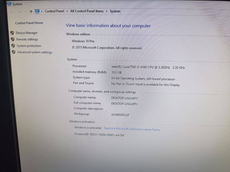 Core I5 4th generation PC full setup exchange possible 8