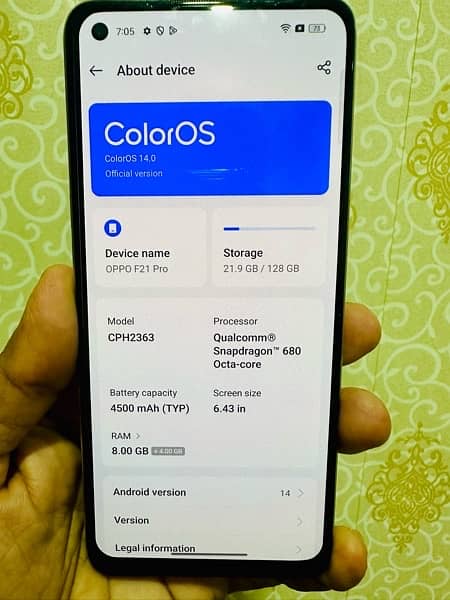 oppo f21 pro 8/128 1