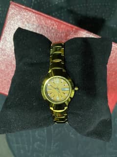 Gold plated ladies watch  Life time colour guarantee  Brand new