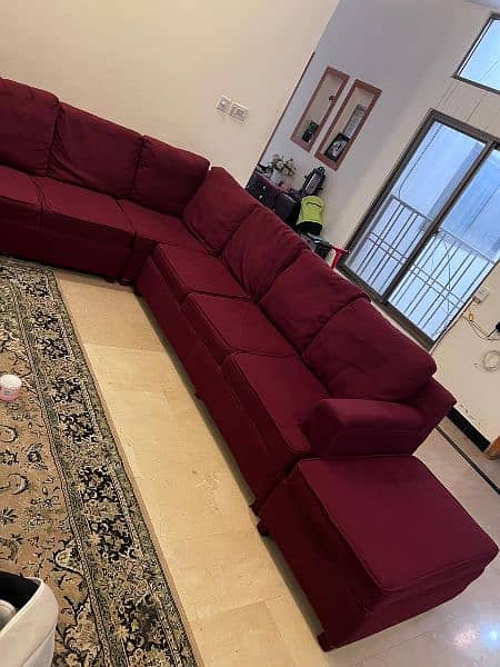 7 + 1 seater L shaped sofa 1