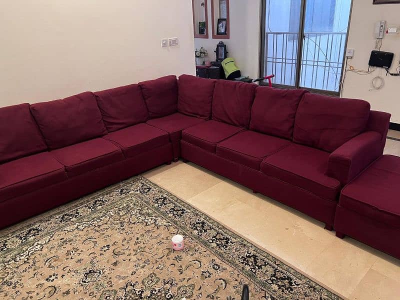 7 + 1 seater L shaped sofa 2