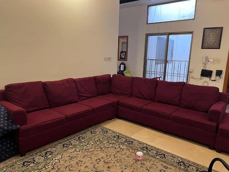 7 + 1 seater L shaped sofa 3