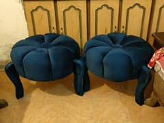 2 Beautiful and velvet finished stools for home decorations