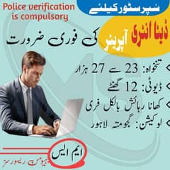 Need Data Entry Operator for office