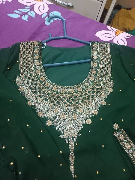 Bottle Green Wedding Wear 3 pc 1