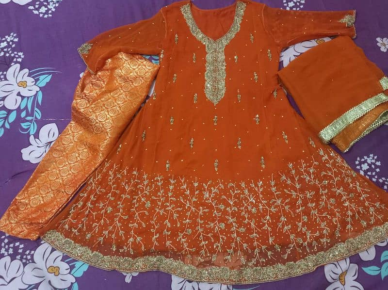 Rust orange wedding wear. 6