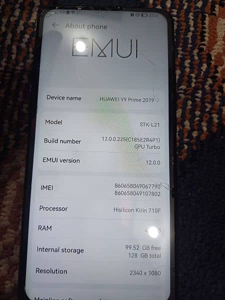 Huawei  y9 prime  with box 0