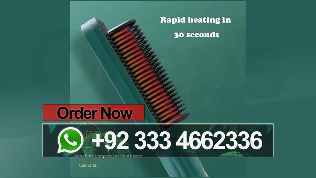 Hair Straightener Brush Curling Comb 2 In 1 Hair Hot Comb 0