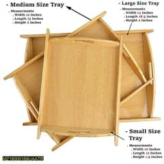 multiple wooden tray pack of 3 delivery free