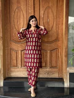 2 PCs Lawn Dress , Ready to wear