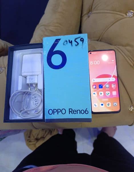 Oppp Reno 6 with box and charger for sale 8