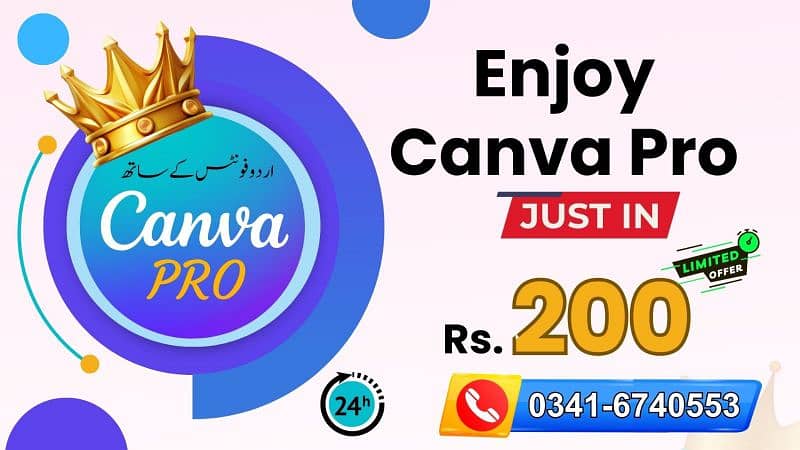 Canva Pro at Exclusive Price of Rs:200 only 0