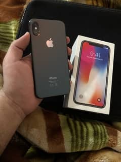 i phone x 64 GB Pta Approved with complete box and charger