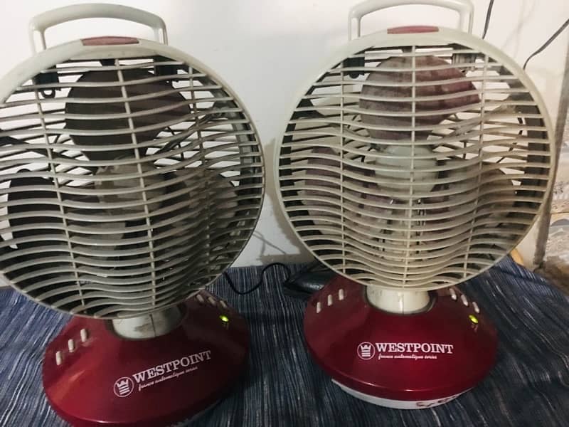 2 Westpoint Emergency Table Fan For Sale 4