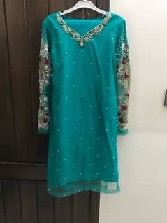 Hand Work Seagreen Dress