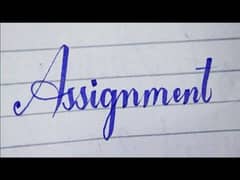 handwriting assignment work