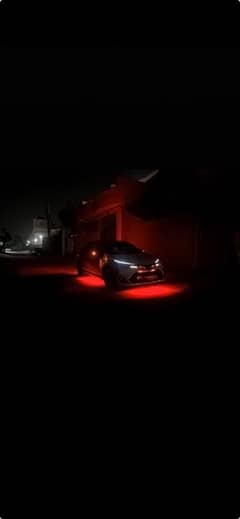 Car under glow RGB lights