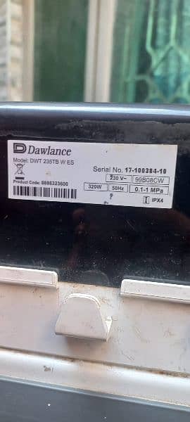 Dawlance fully automatic washing machine top load for sale 9