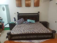 King size Bed Set with 2 side tables