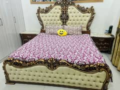 Double bed set with chairs set