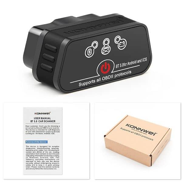 KONNWEI KW901 V1.5 OBD2 Scanners Bluetooth 5.0 Android/IOS Diagnostic 2