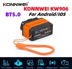 KONNWEI Universal Car Mini Scanner KW906 Car Engine Bluetooth5.0 OBD2