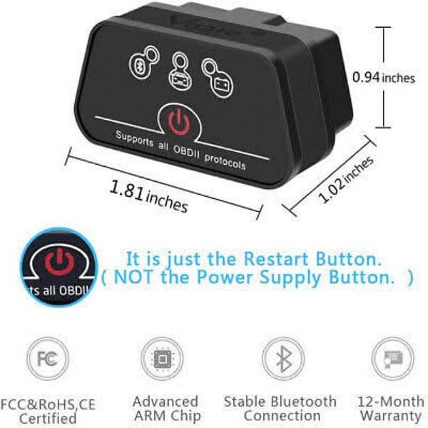 Original Vgate icar2 Version V2.2 Bluetooth 3.0 Car Scanner Android 3