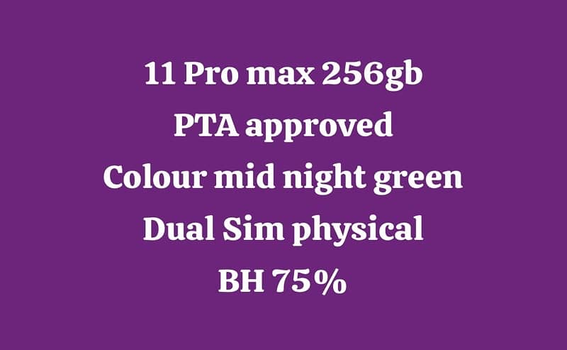 iPhone 11 Pro Max 256gb Dual Physical PTA Approved 9