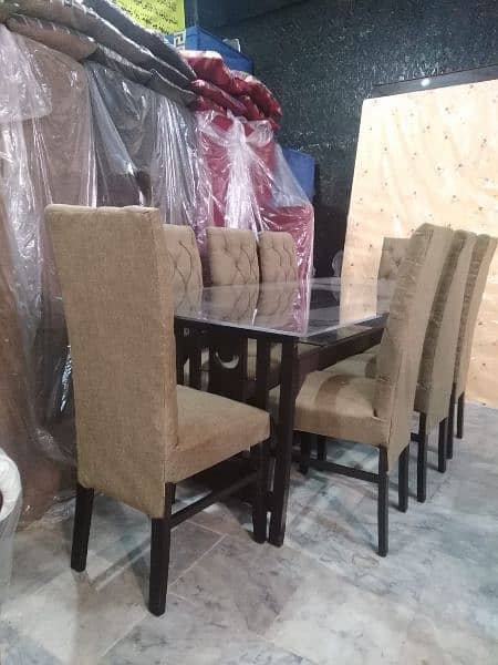 Sale sale dining table 6 seater 8 seater with top quality thai glass 14