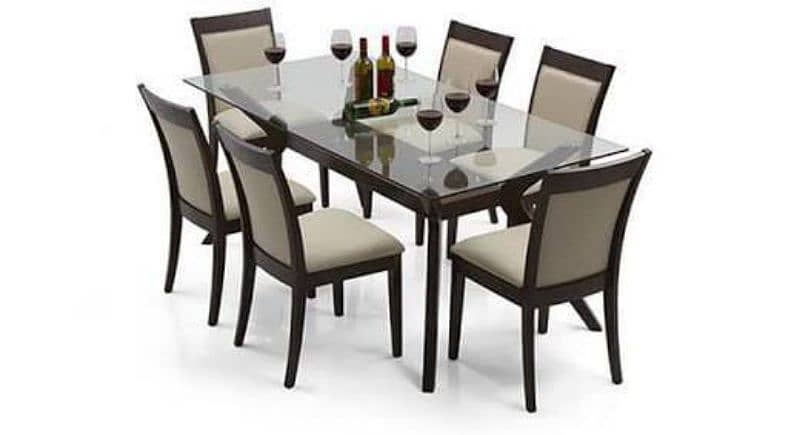 Sale sale dining table 6 seater 8 seater with top quality thai glass 18