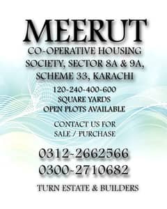 120 SQY - PLOT MEERUT SOCIETY SCHEME 33 KARACHI