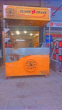 Fast food cart and working counter