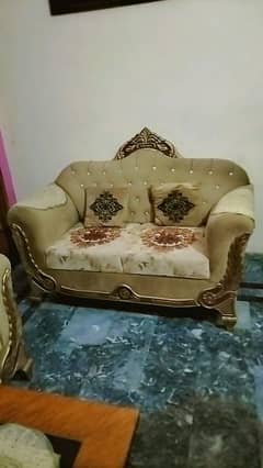 Bed and dressing with side table and sofa and dewaan sale