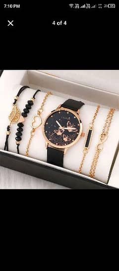 6pcs Set Womens Watches Ladies Fashion Butterfly watch