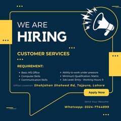 Hiring - Customer Services Officer